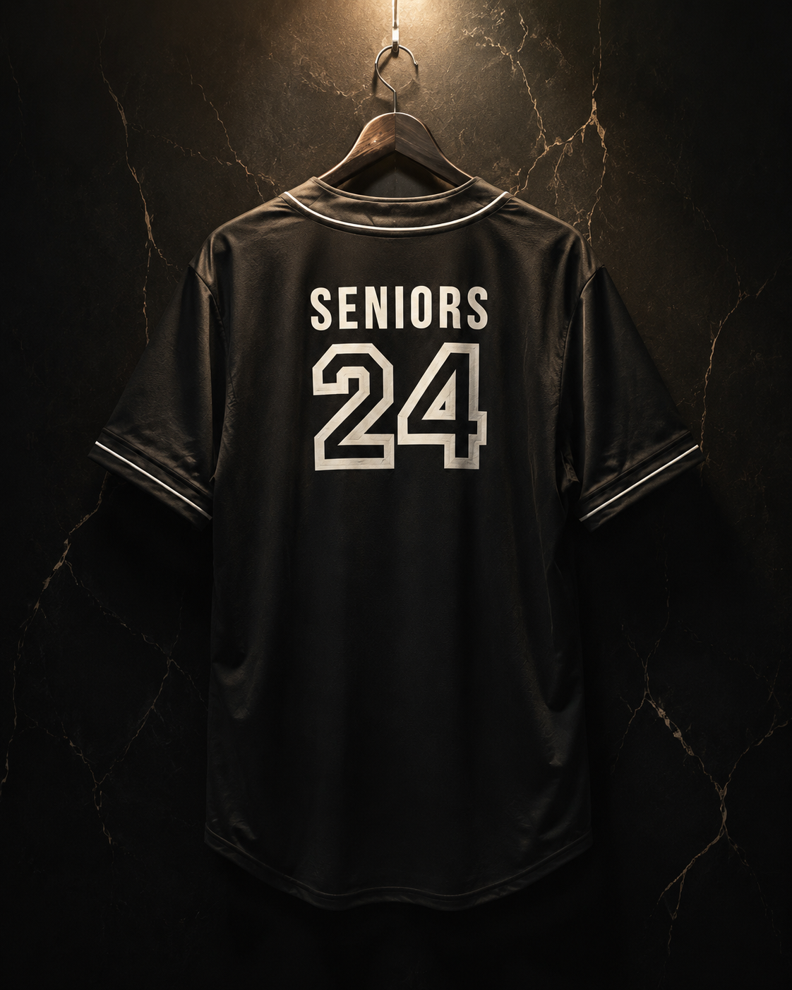 Baseball Jersey Nera – "Twenty-Four Class Of / Seniors 24"