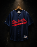 Shuberts Broadway Show LG" Majestic Baseball Jersey – #15